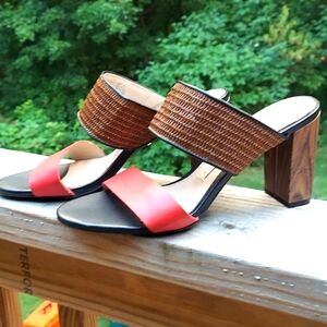 Dana Buchman Slip-in chunky heel sandals Sz 9.5 M